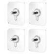 HOME USE αυτοκόλλητες βάσεις 57x57mm διάφανο 4τμχ HUH-0156